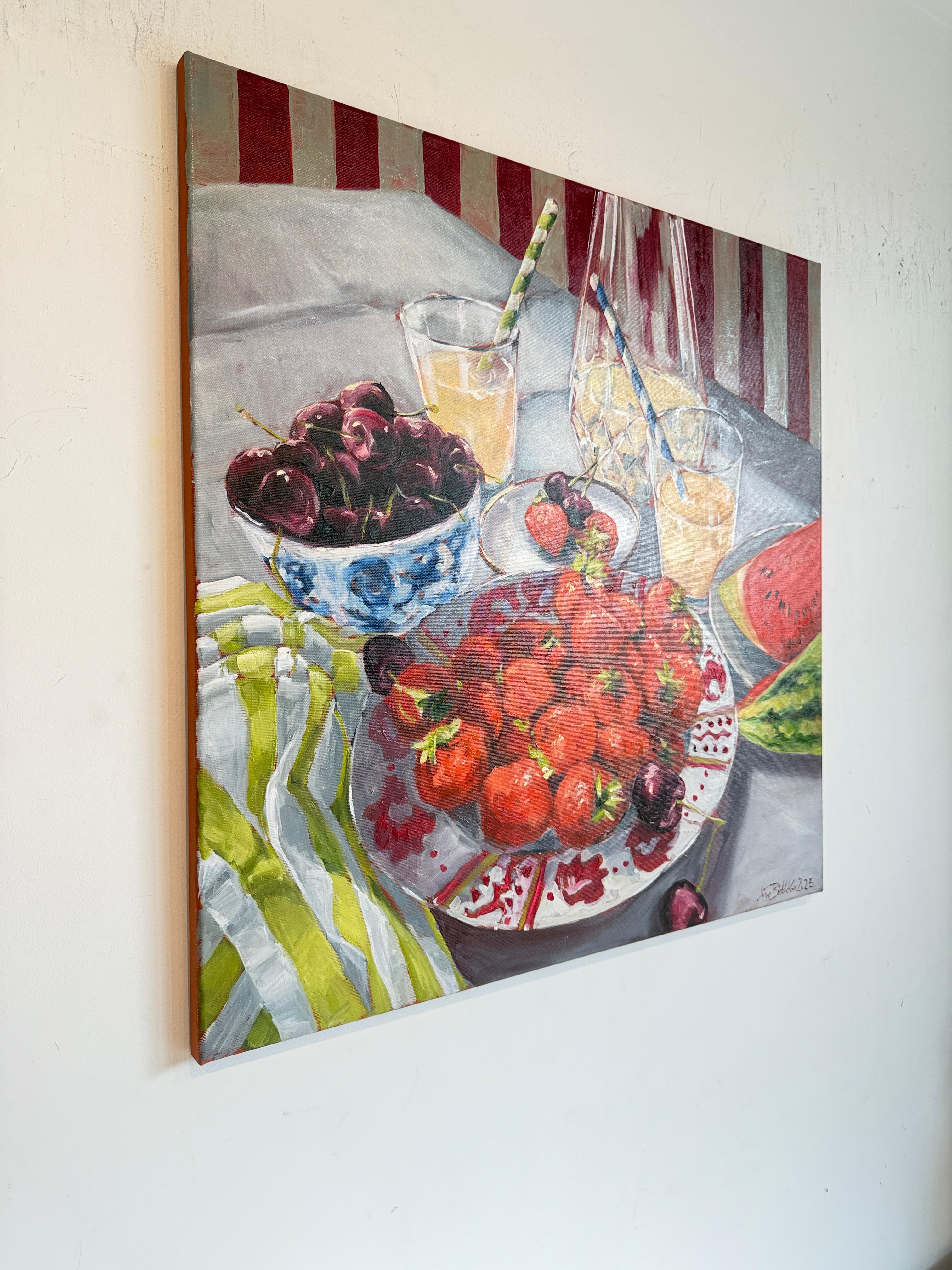 Fauler Sonntagnachmittag von Anne Böddeker - zeitgenössisches stillleben ölgemälde im Angebot 8