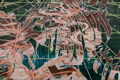 Downstream - Southern Louisiana Abstract Palm Painting