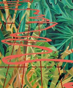 Warm Earth - Southern Louisiana Abstract Palm Painting