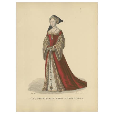Anne Boleyn, Queen of England – Handcoloured Engraving, ca. 1900