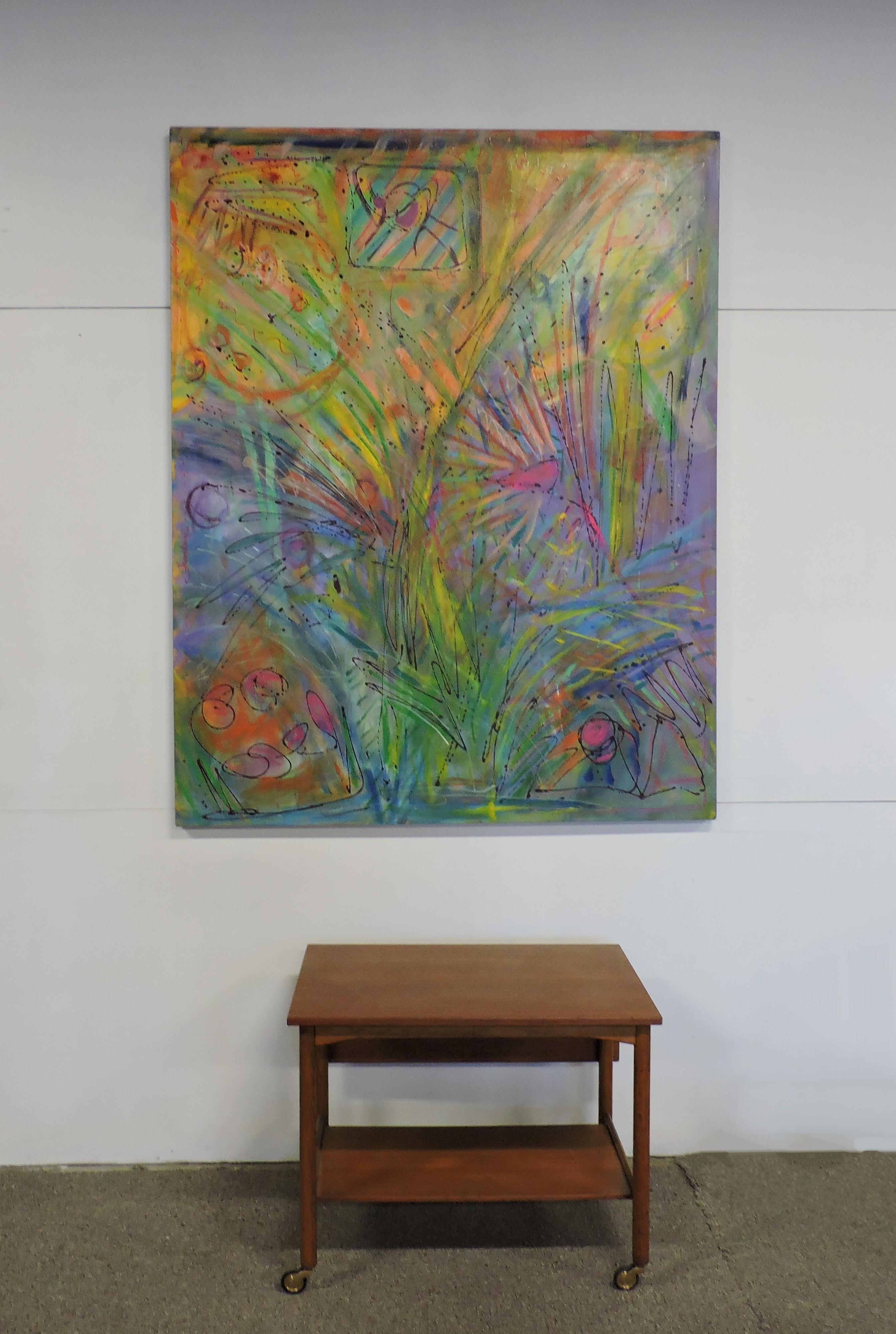 Anne Boysen, grande peinture abstraite moderne célébrant II Acrylique sur toile en vente 4