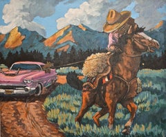 End Of His Rope by Anne Coe, acrylic on board, 1992