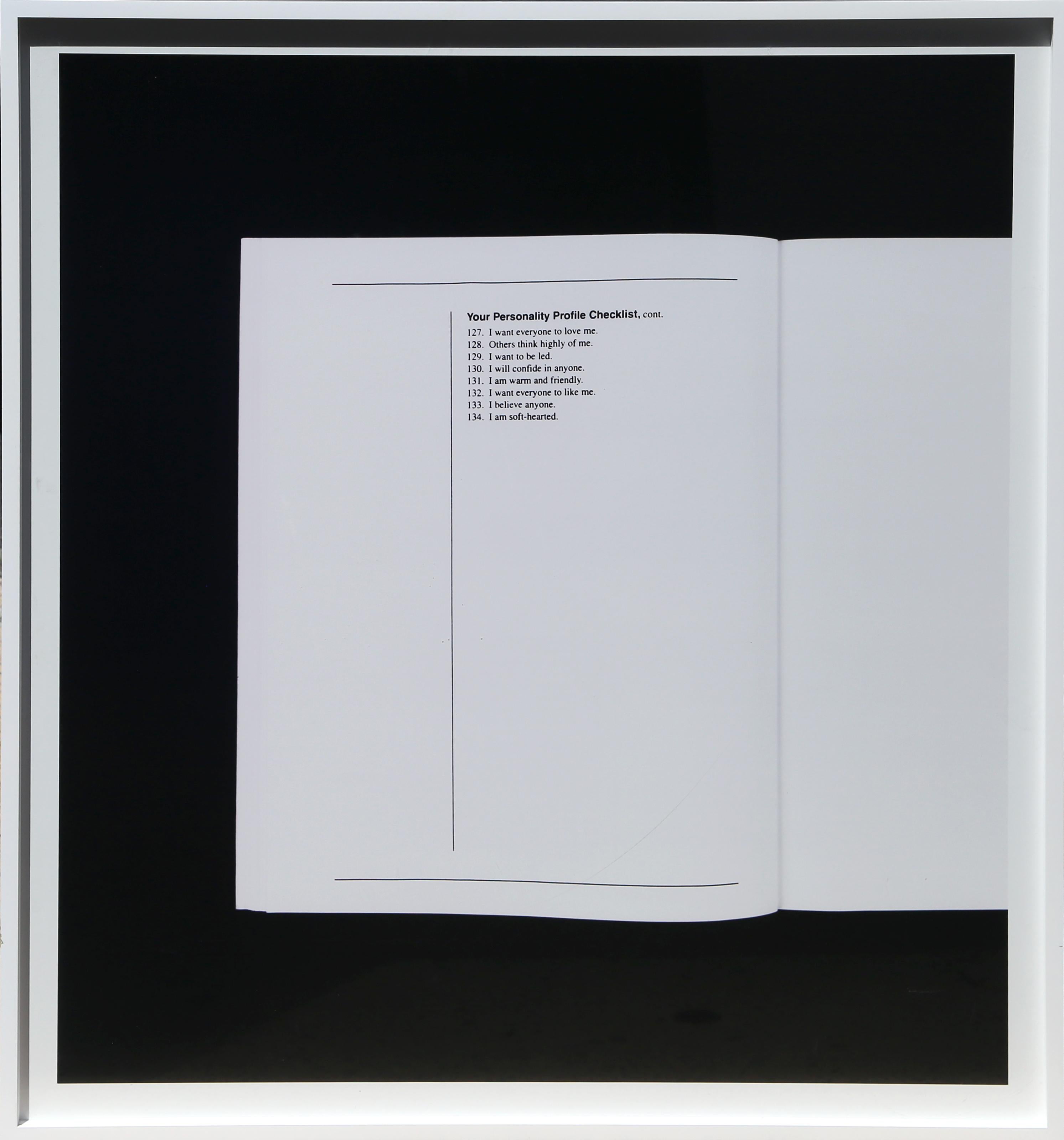 First Person I, Signed Conceptual Chromogenic Print by Anne Collier