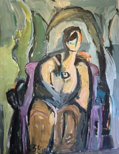 Child of the Island by Anne Darby Parker, Contemporary Cubist Figure on Canvas