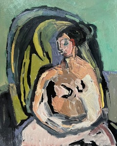 Circle of Nature by Anne Darby Parker, Contemporary Cubist Figure Oil on Canvas