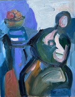 Figure and Still Life I by Anne Darby Parker, Contemporary Cubist Figure