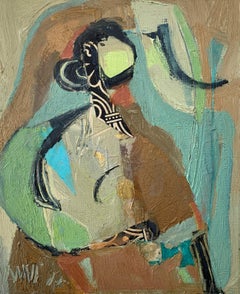 Figure & Warm Waters by Anne Darby Parker, Contemporary Cubist Figure