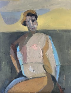 Grace Clouds von Anne Darby Parker, kubistische Figur Öl auf Leinwand