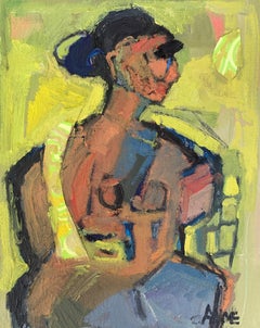 Lady in the Garden by Anne Darby Parker, Contemporary Cubist Figure