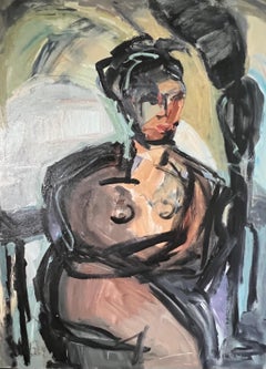 Raw Reflection of Identity von Anne Darby Parker, Kubistische Figur, Öl auf Leinwand
