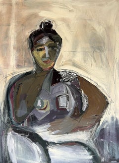 Sitting With Wisdom von Anne Darby Parker, zeitgenössische kubistische Figur