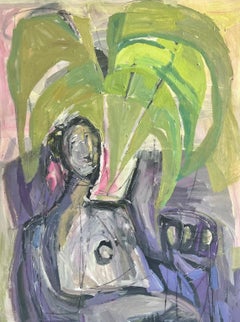 Symphony of Life di Anne Darby Parker, figura cubista contemporanea su tela