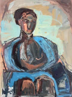 The Wrapping of Sea Warmth von Anne Darby Parker, Kubistische Figur, Öl auf Leinwand