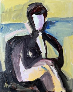 Figure cubiste contemporaine Warm Connection II d'Anne Darby Parker