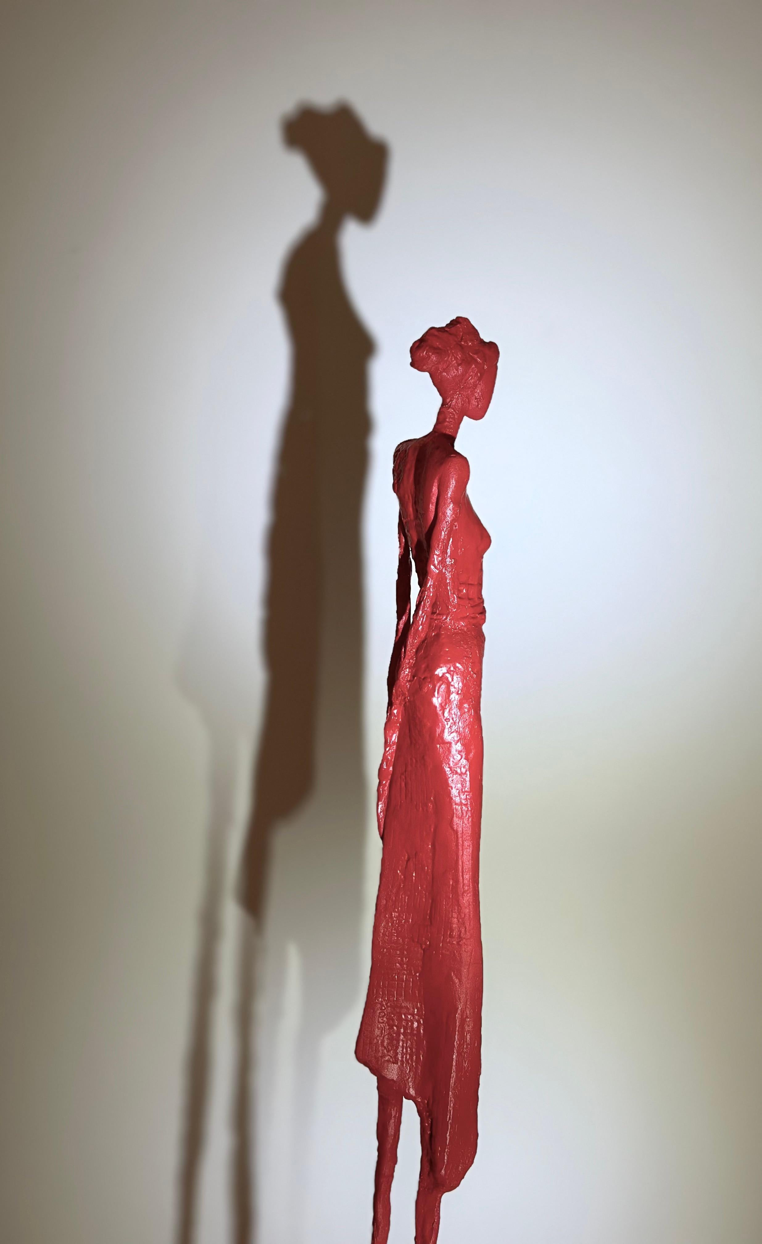 Calypso (Mini Red) - Sculpture by Anne de Villeméjane