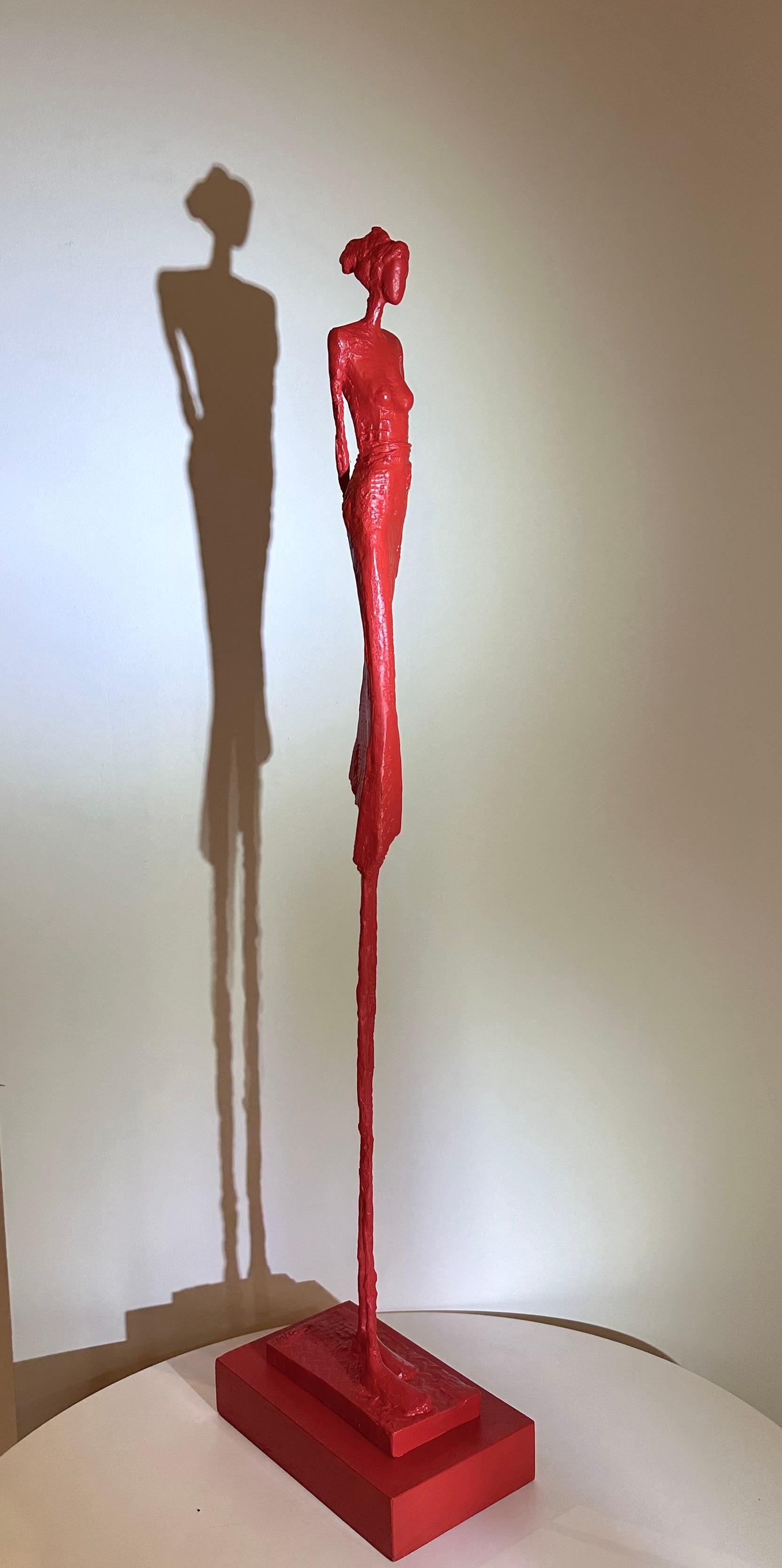 Anne de Villeméjane Figurative Sculpture - Calypso (Mini Red)