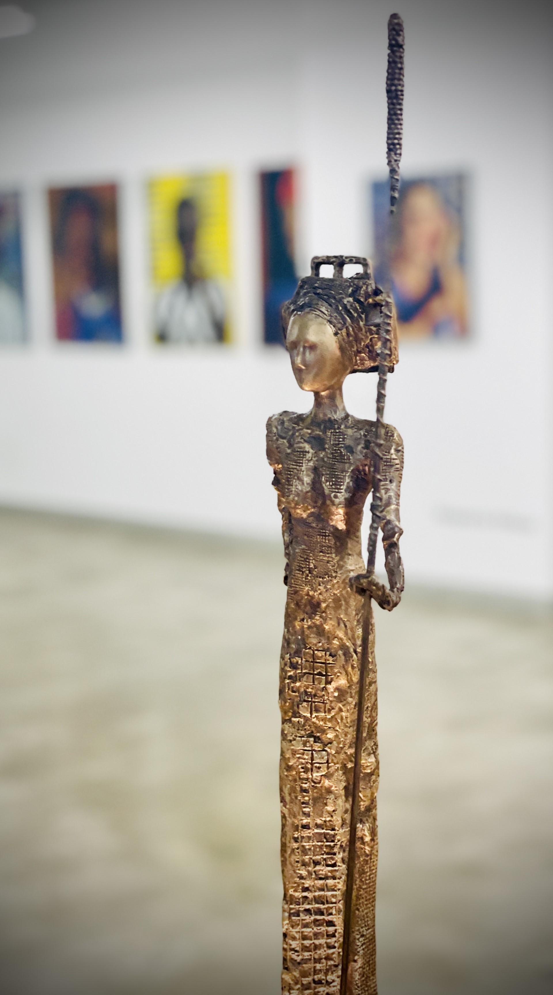 El Guardián - Sculpture Contemporáneo de Anne de Villeméjane