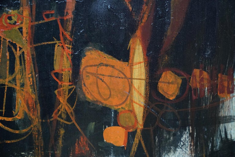 Anne Dunn - Abstract Composition 1966 - British 60's abstract art oil ...