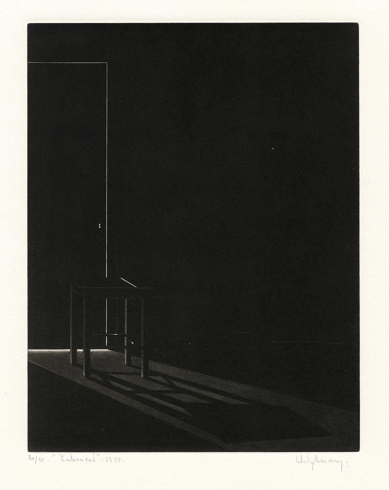 Seltener Lorbeer (Schwarz), Still-Life Print, von Anne Dykmans