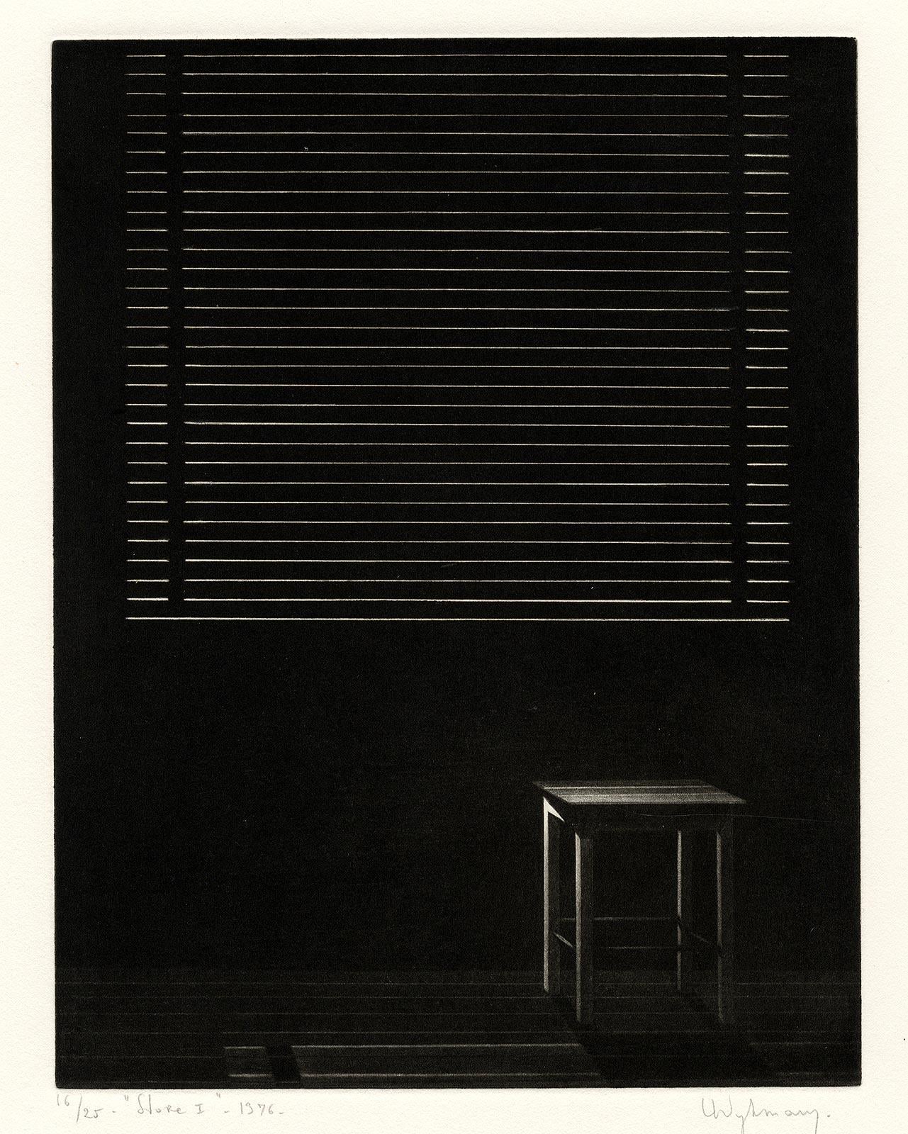 magasin I - Noir Interior Print par Anne Dykmans