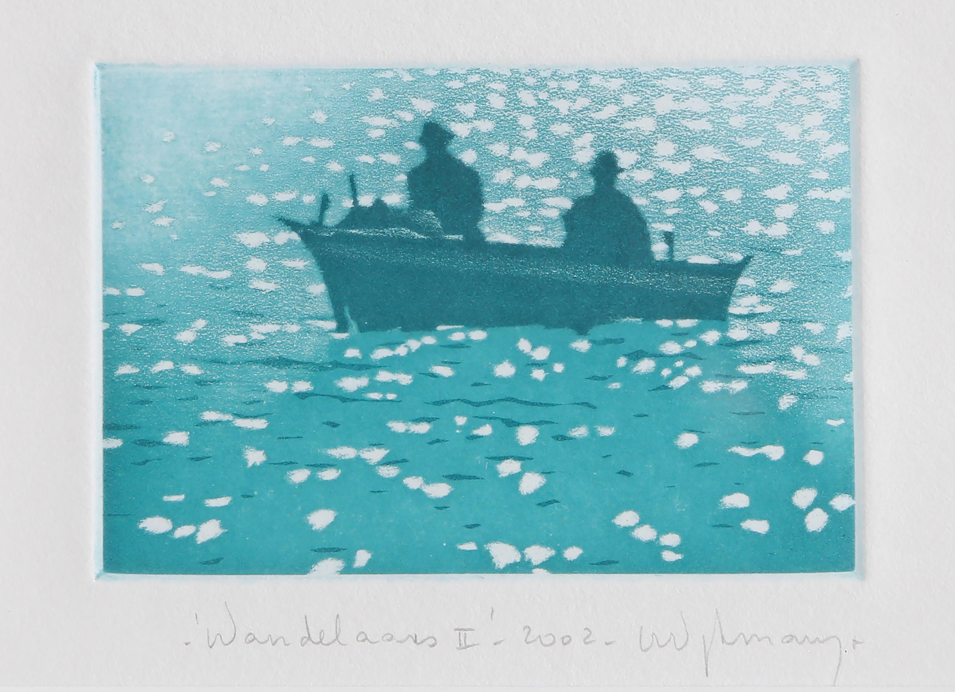 Wandelaars II, Mezzotinta contemporánea de Anne Dykmans en venta 2