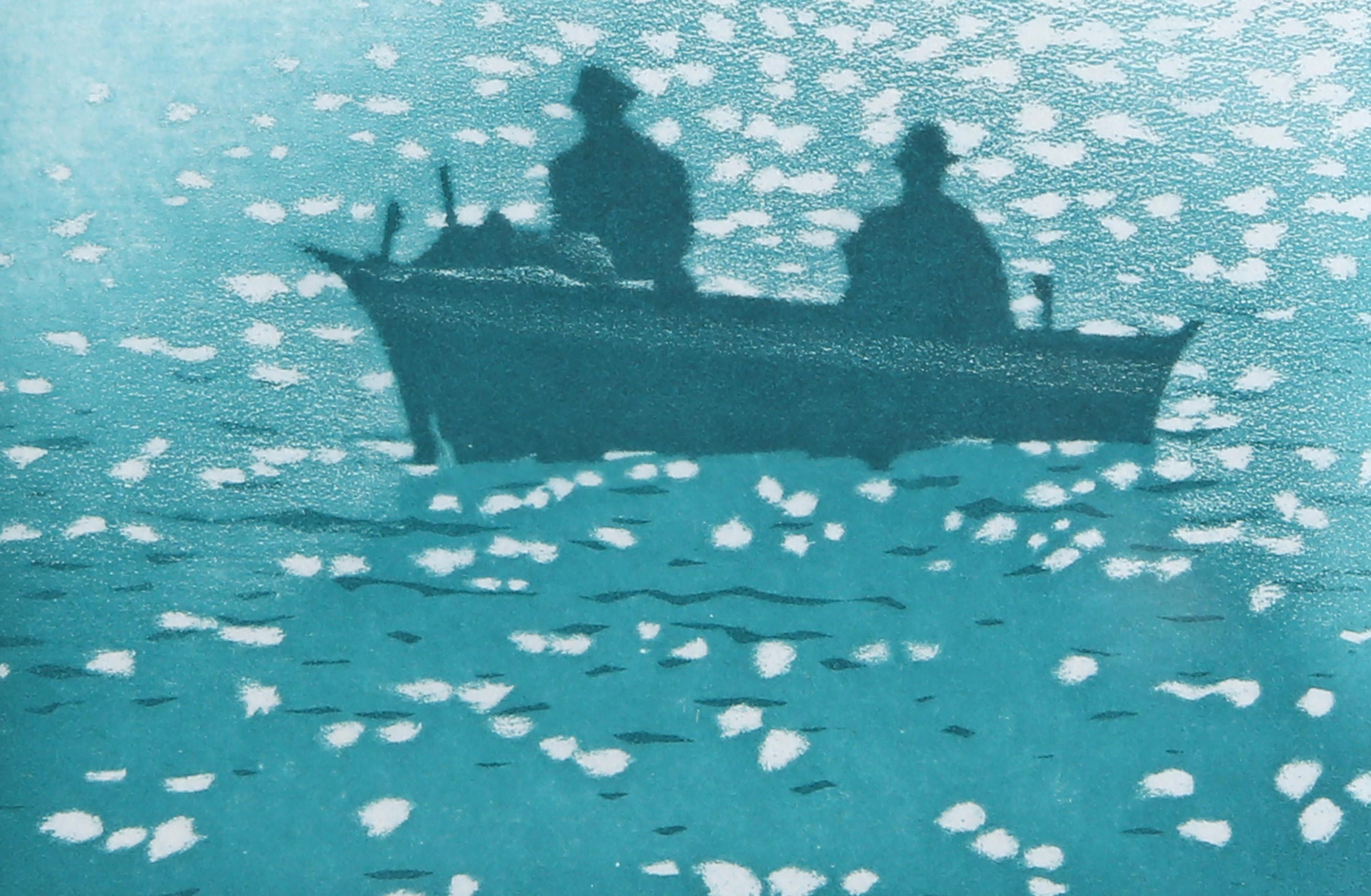 Wandelaars II, Mezzotinta contemporánea de Anne Dykmans en venta 3