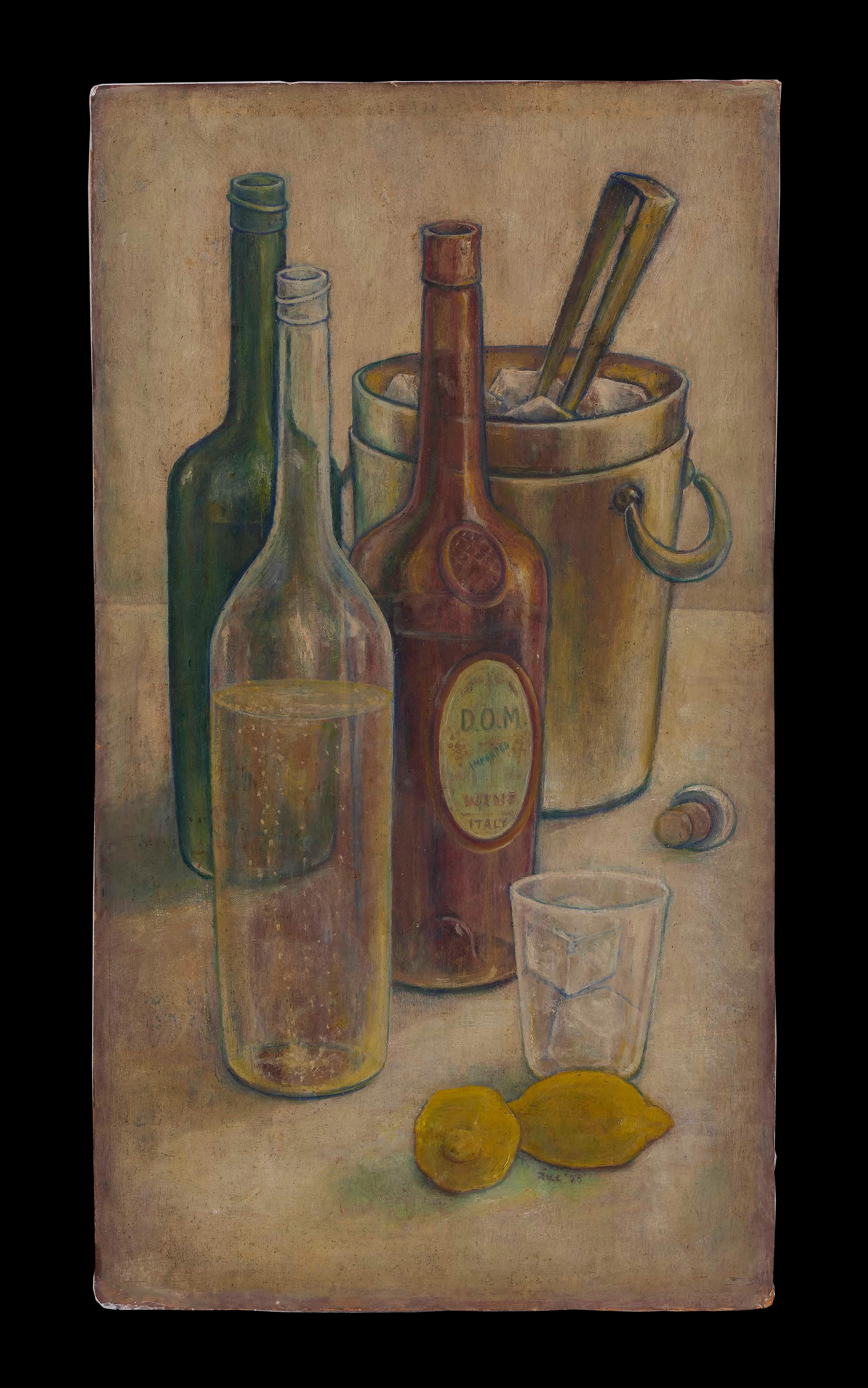 Anne Estel Rice (1877-1959, Amerikanerin) Stillleben mit Flaschen – Painting von Anne Estell Rice