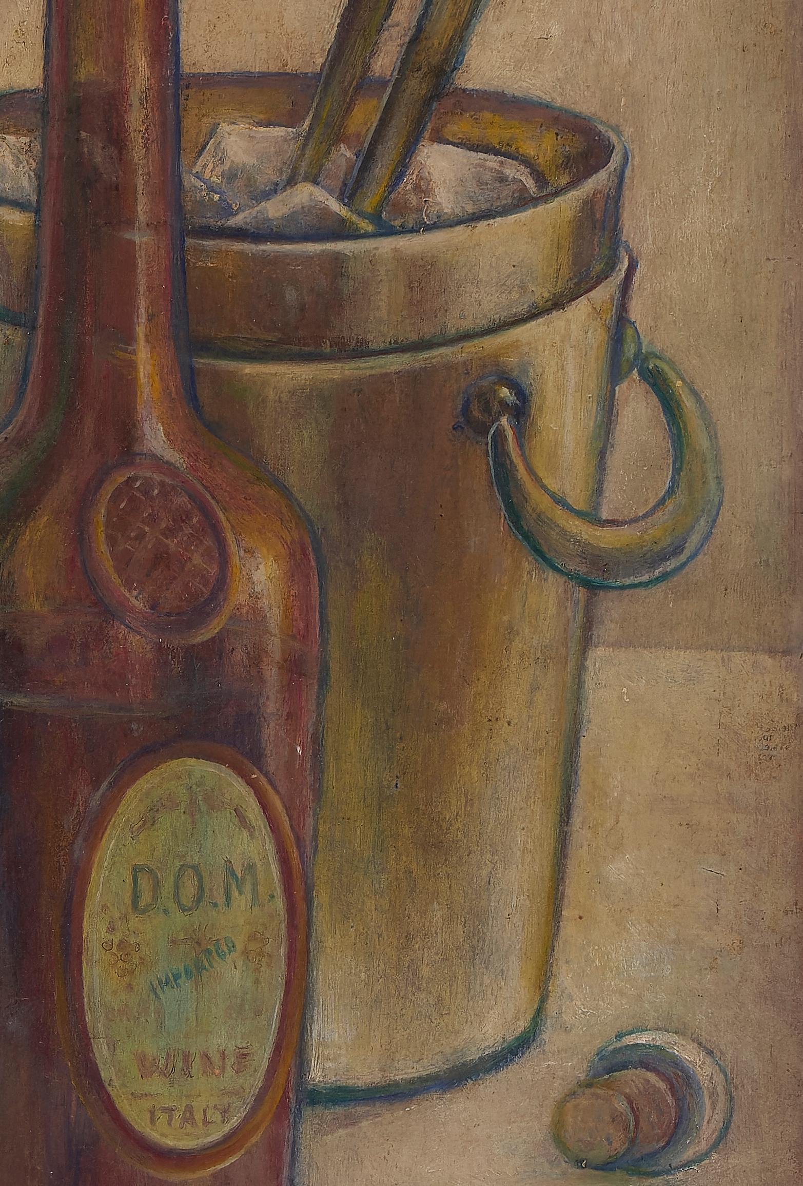 Anne Estel Rice (1877-1959, Amerikanerin) 

Stilleben mit Flaschen 

Ölfarbe auf Masonit

Signiert und datiert 1958

Ungerahmt 12