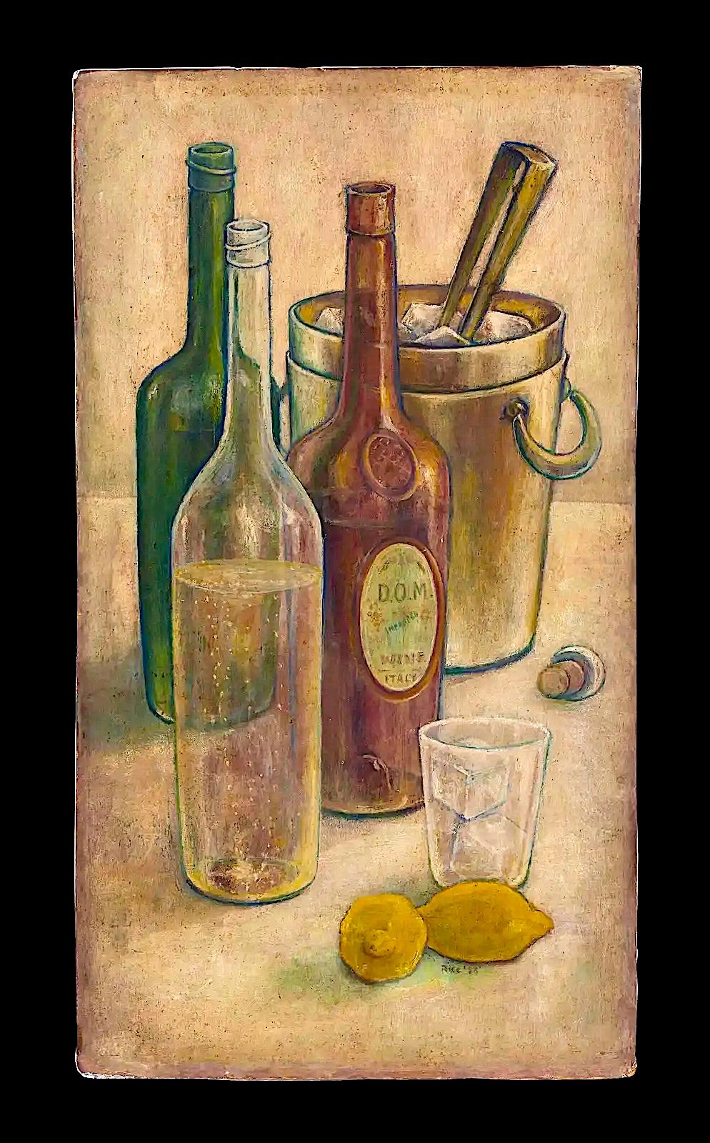 Anne Estel Rice (1877-1959, americana) Natura morta con bottiglie