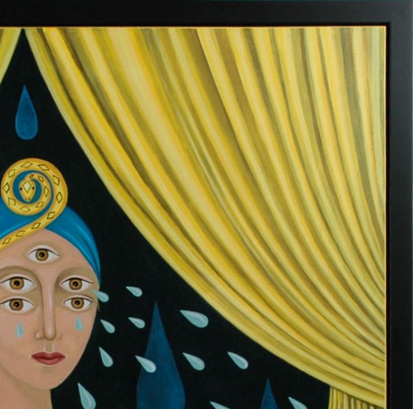 The Crying Seer - Surrealist Painting by Anne Faith Nicholls
