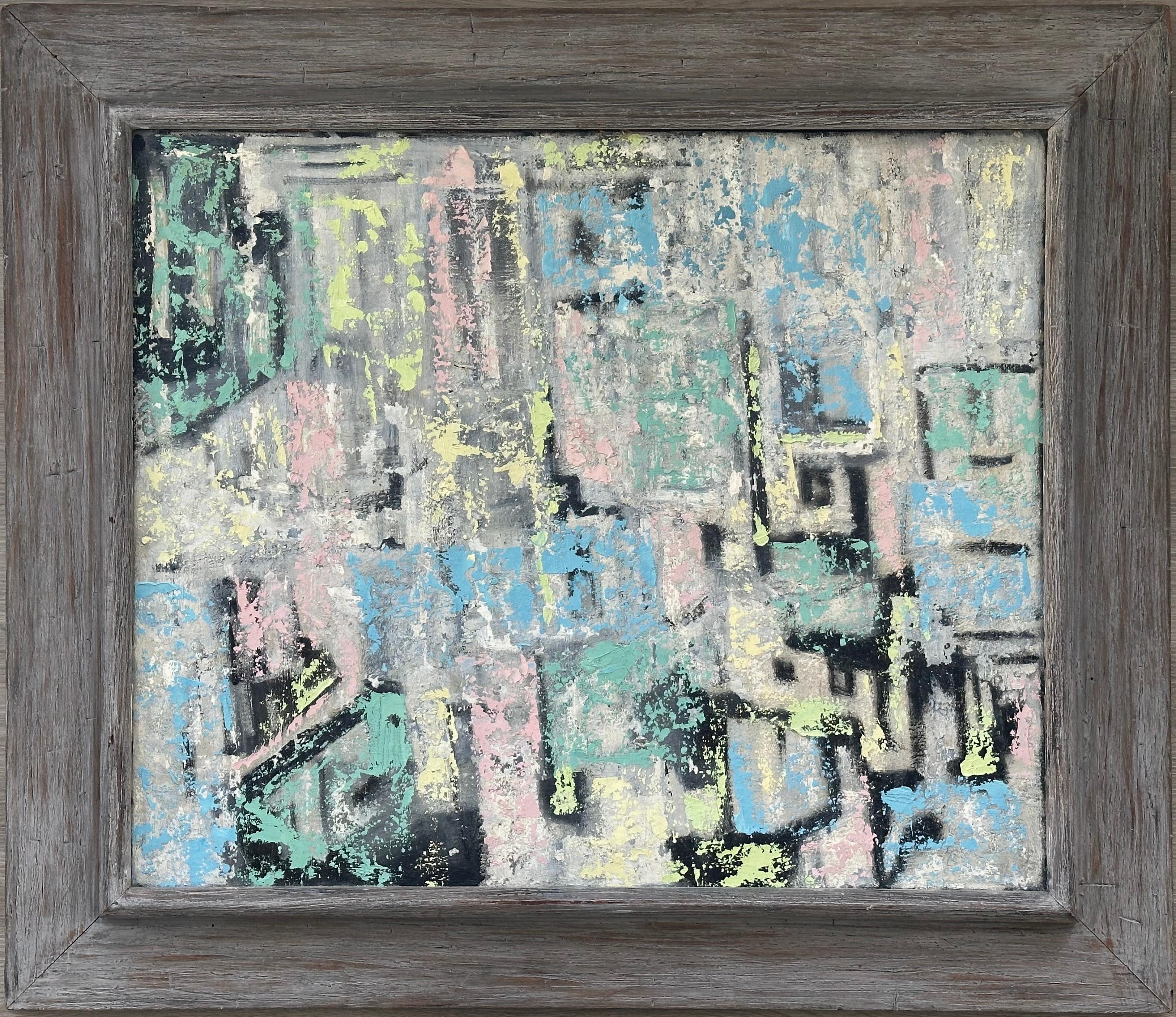 Cubist Cityscape (Abstract Expressionist painting)