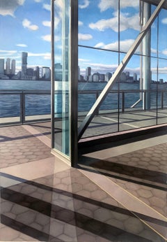 Brookfield Ferry View, hard-edge architecture painting