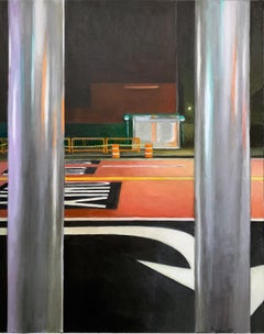 Night Two, hard-edge architecture painting