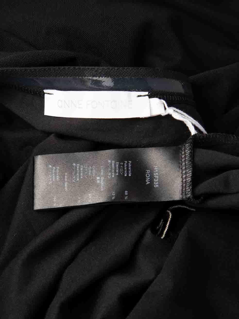 Women's Anne Fontaine Black Lace Trim Detail Maxi Dress Size XL For Sale