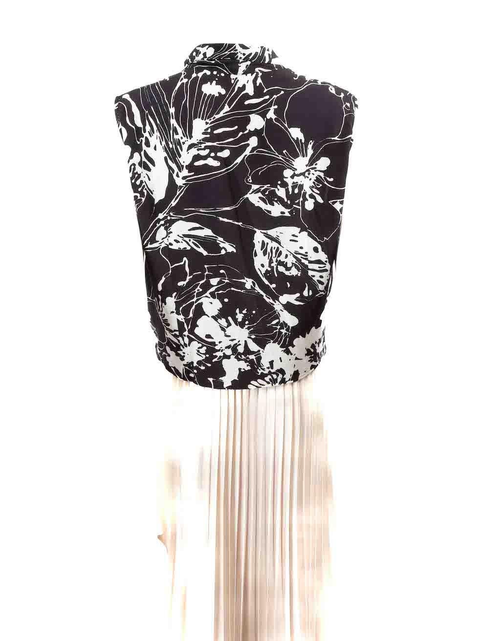 Anne Fontaine Top estampado floral blanco y negro Talla XXL Negro en venta