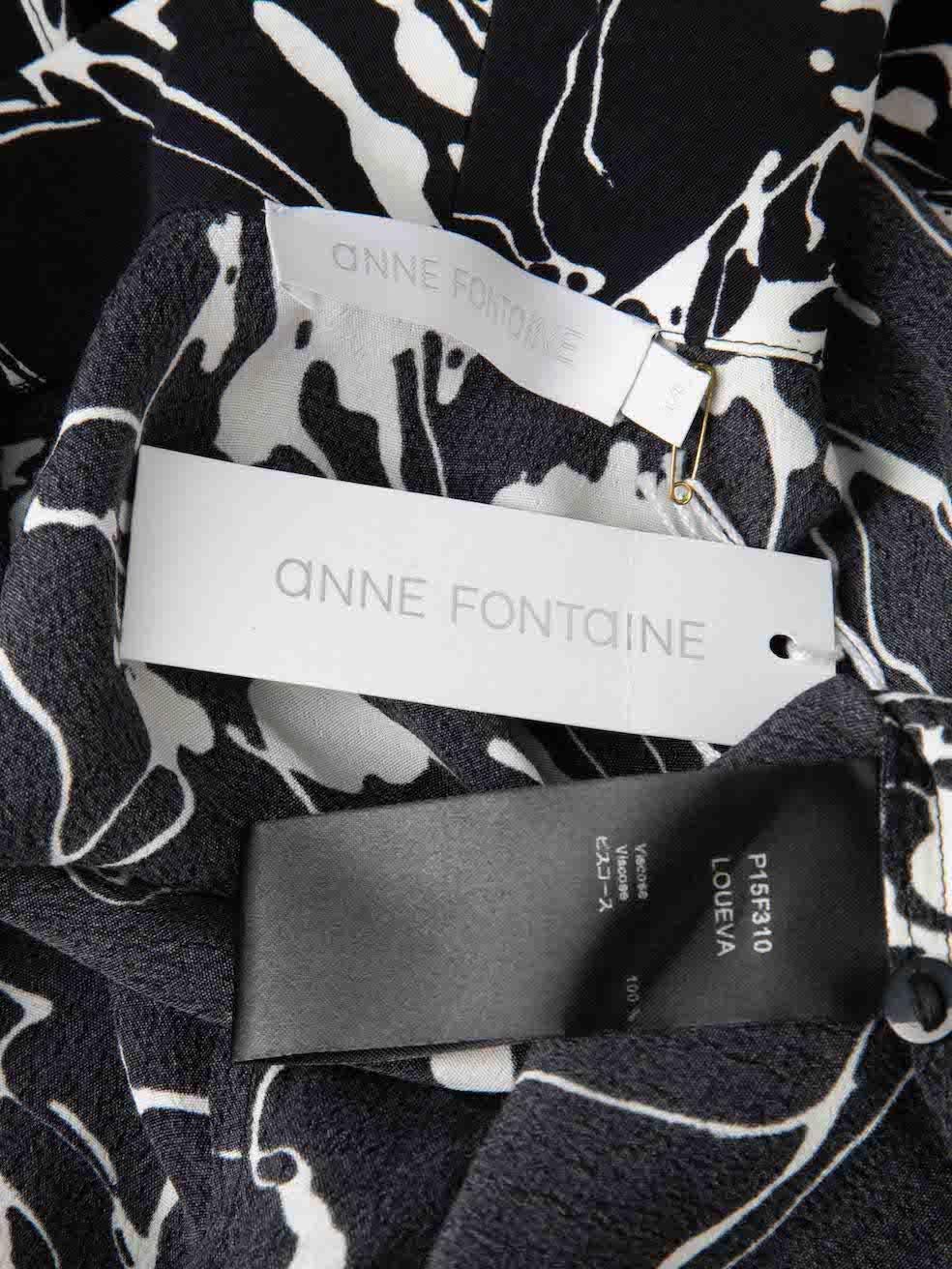 De las mujeres Anne Fontaine Top estampado floral blanco y negro Talla XXL en venta
