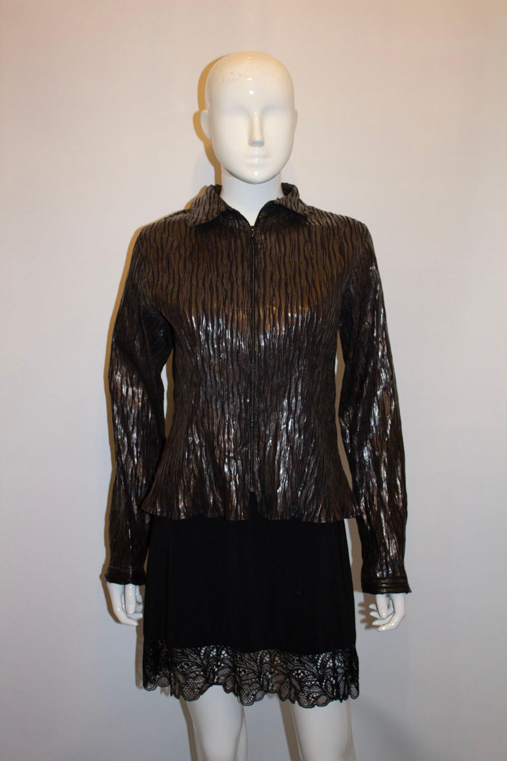 Anne Fontaine Textured Zip Jacket In Good Condition For Sale In London, GB
