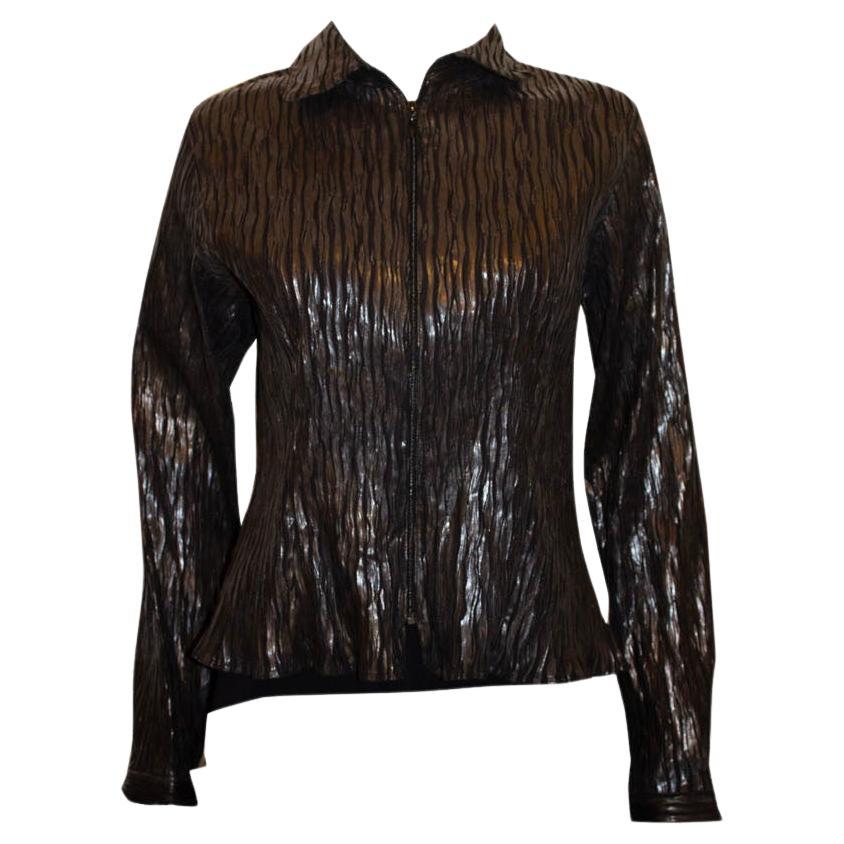 Anne Fontaine Textured Zip Jacket For Sale
