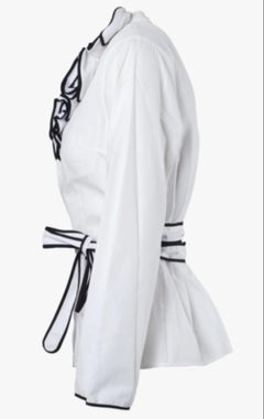 Anne Fontaine V-Neck Long Sleeve Blouse - '00s