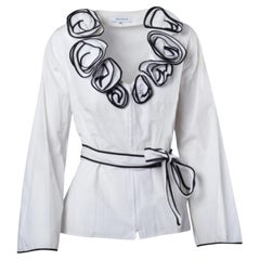 Anne Fontaine V-Neck Long Sleeve Blouse - '00s