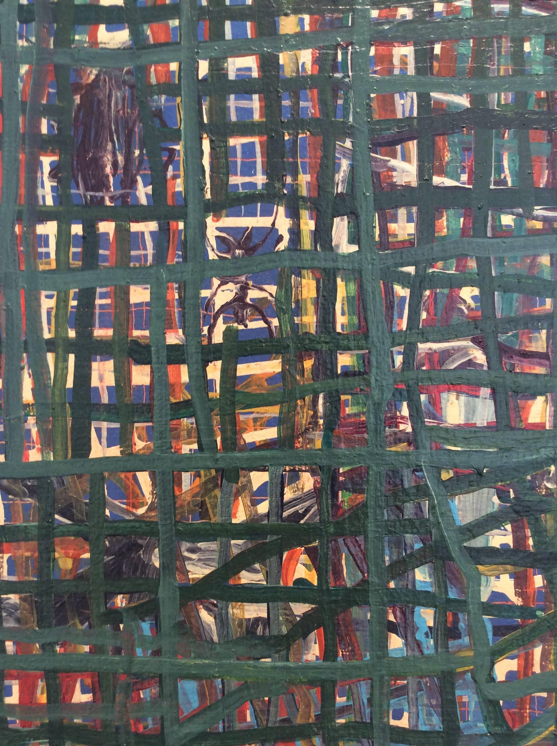 Trasformazioni (grande quadro astratto moderno con colori vivaci) in vendita 1
