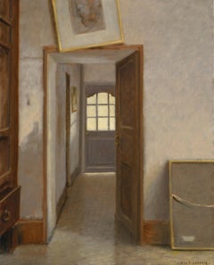 Anne Franoise Couloumy, Vers la Cour, Öl auf Leinwand