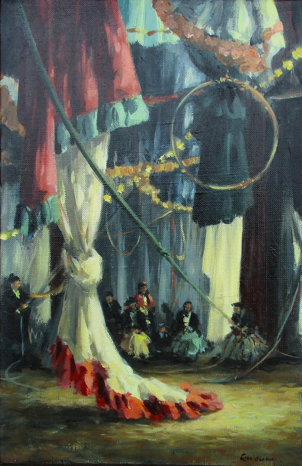 Anne Françoise Couloumy Figurative Painting - The circus