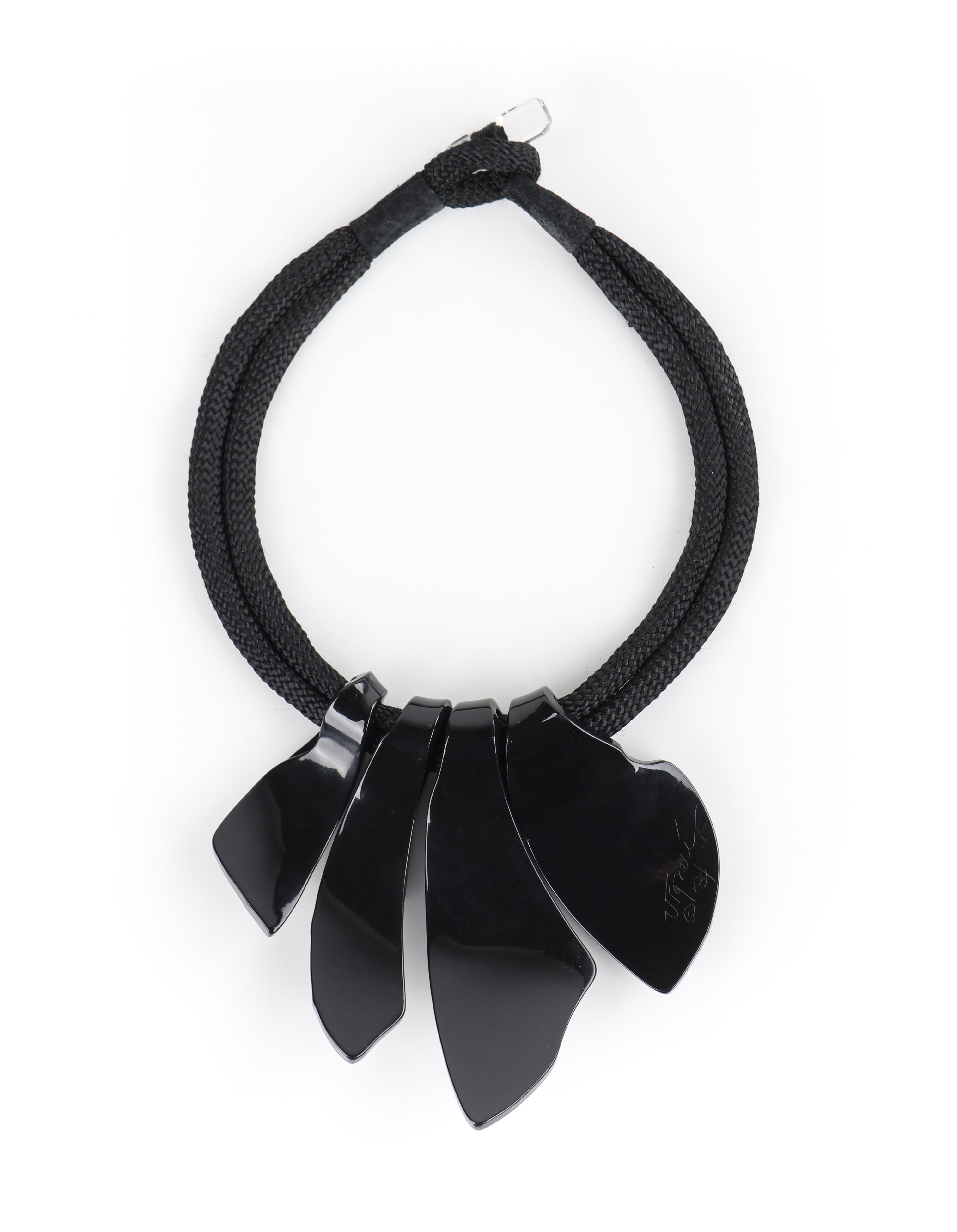 black statement necklace