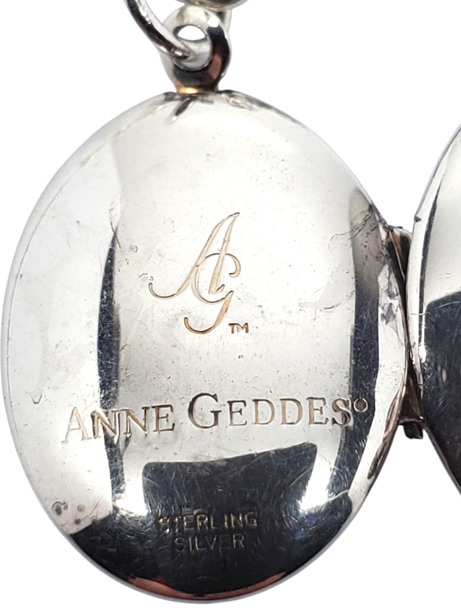 Anne Geddes Sterling Silber Marienkäfer Medaillon Halskette #21617 im Angebot 3