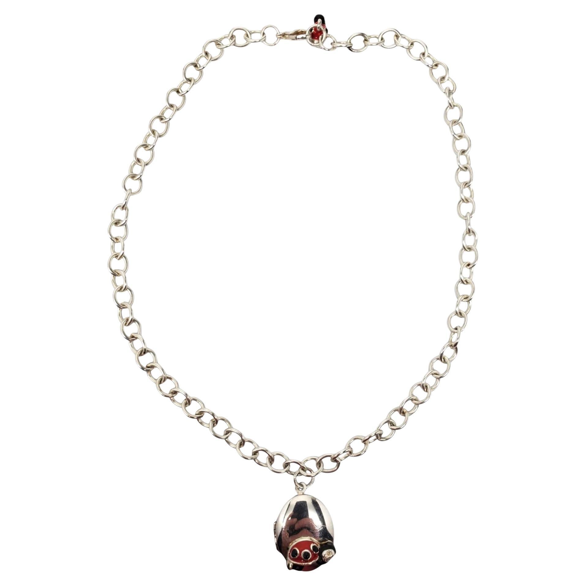 Anne Geddes Collar con medallón de mariquita de plata de ley nº 21617