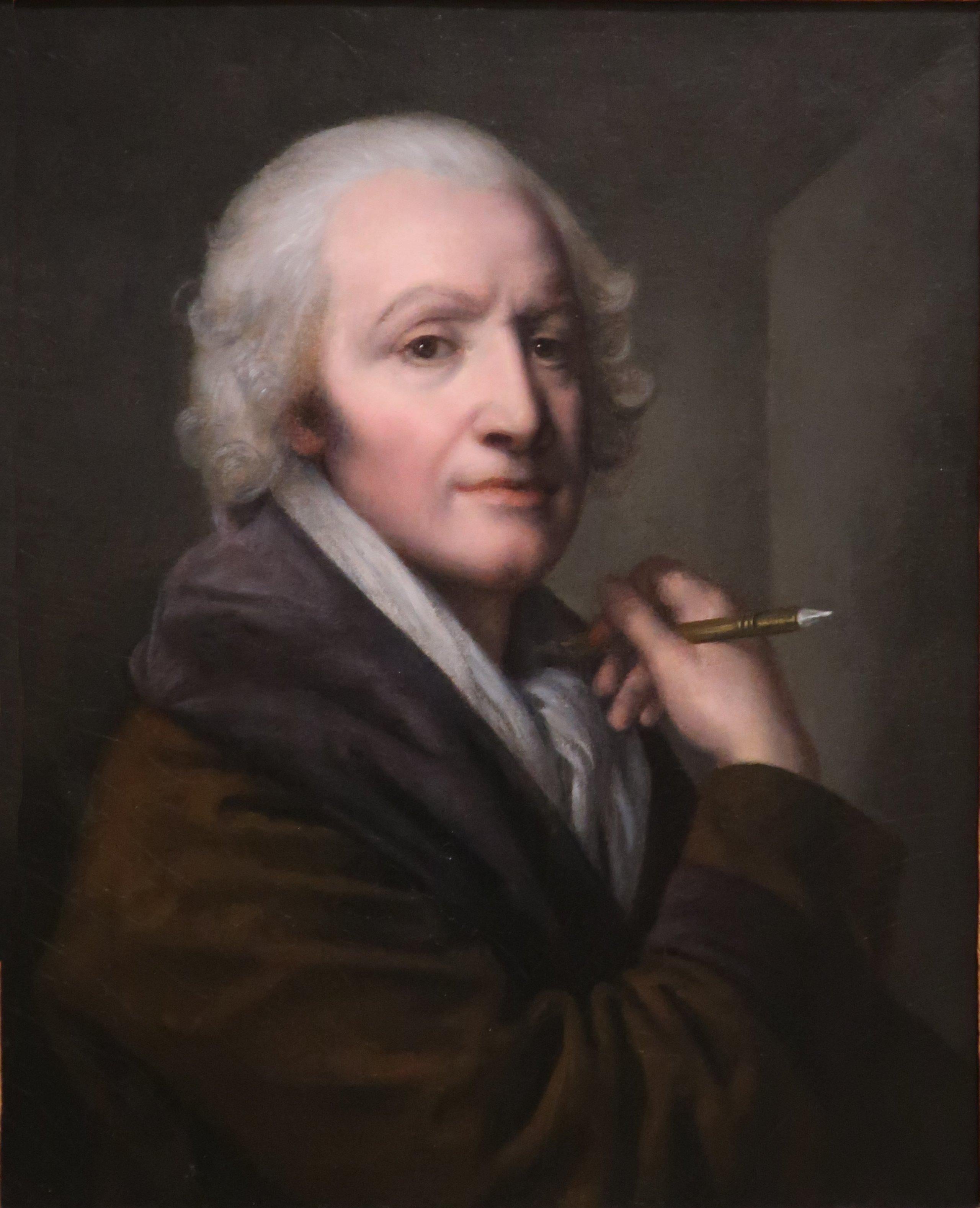 Eine Replik des letzten Self-Portraits von JB Greuze, von seiner Tochter Anne-Geneviève im Angebot 3