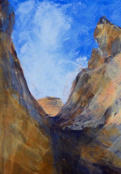 "Smith Rock Pinnacles" - Original Contemporary Painting on Canvas