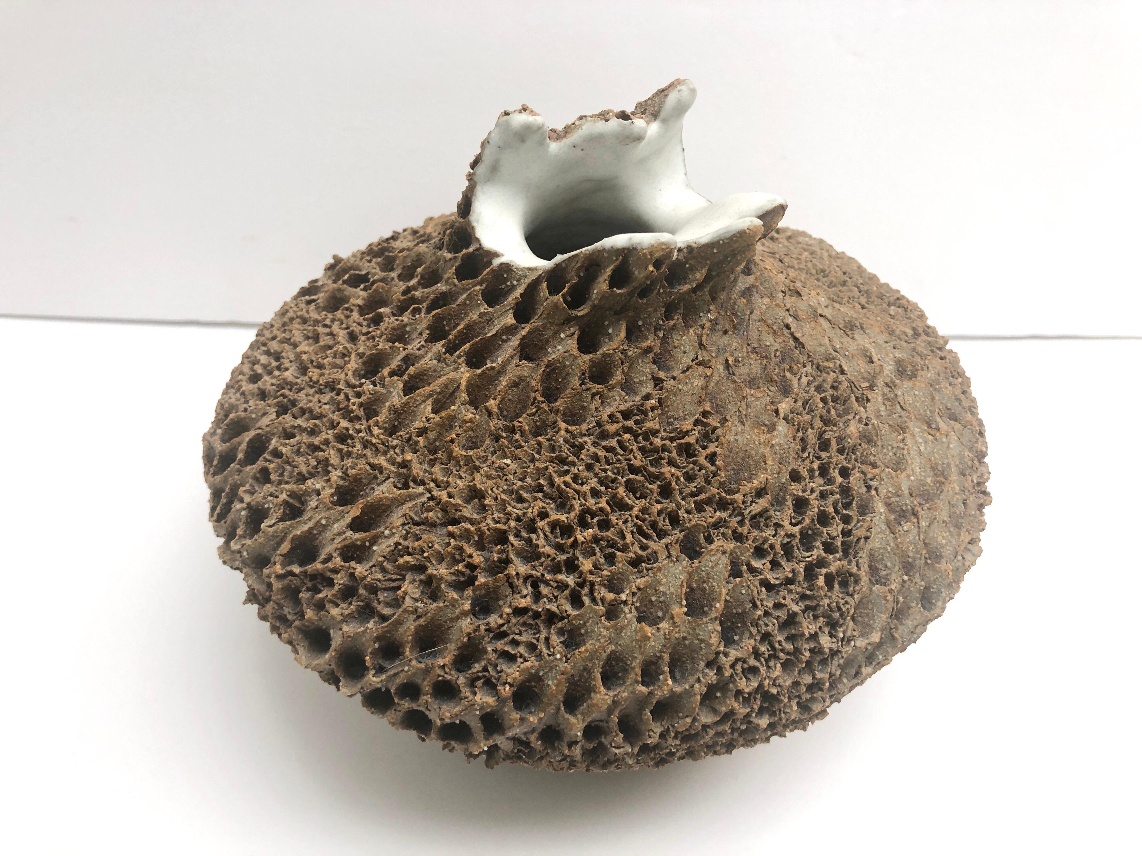 American Anne Goldman Organic Sculpture Ceramic Vessel Vase