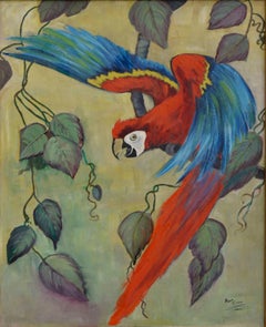Scarlet Macaw Takes Flight by Anne Green